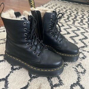 Doc Marten platform combat boots